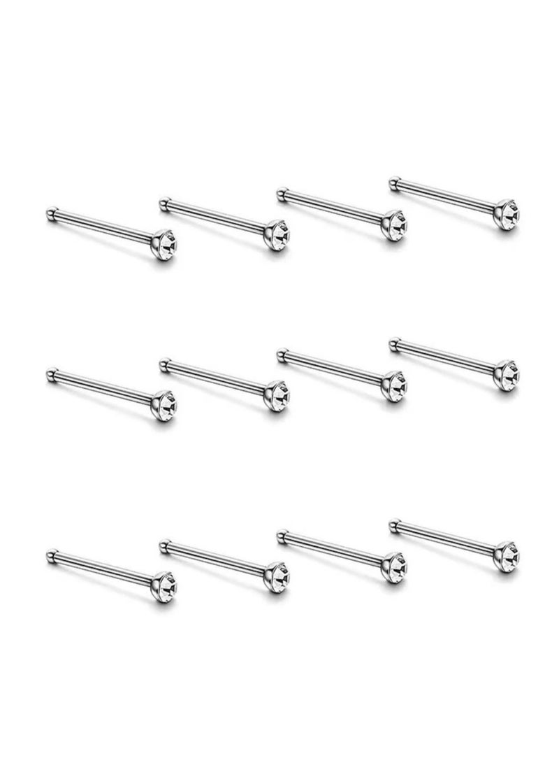 ڤيا حلق أنف تيتانيوم فائق الجودة – مضاد للحساسية ولامع بالكريستال - Image 3